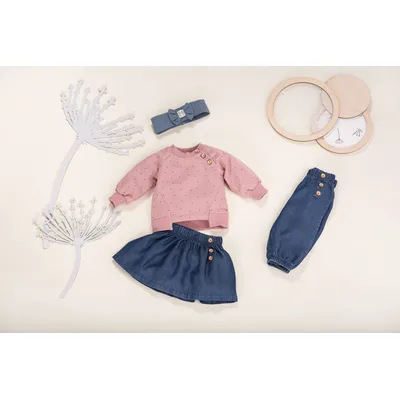 Spódnica Dziewczęca Granatowa Petit Lou