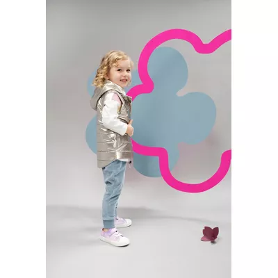 Spodnie Dziecięce Welurowe Niebieskie Romantic