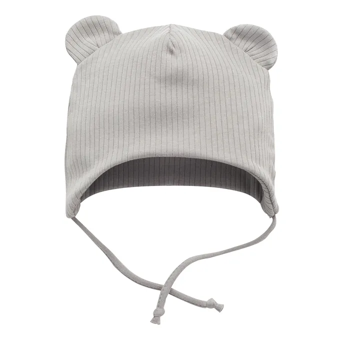 Czapka niemowlęca szary,prążek LOVELY DAY